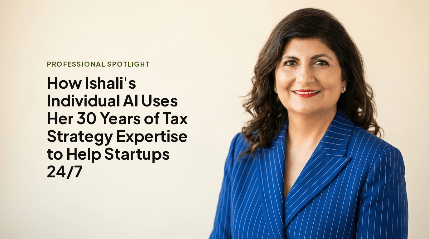 Ishali Mulchandani, Tax Strategist and Fractional CFO, professional spotlight cover